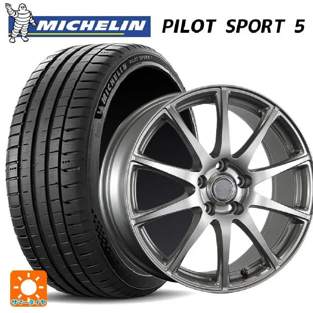 送料無料 サマータイヤホイールセット 215/45R17 91Y XL ミシュラン 正規品 パイロットスポーツ5 ブリヂストン エコフォルム SE23