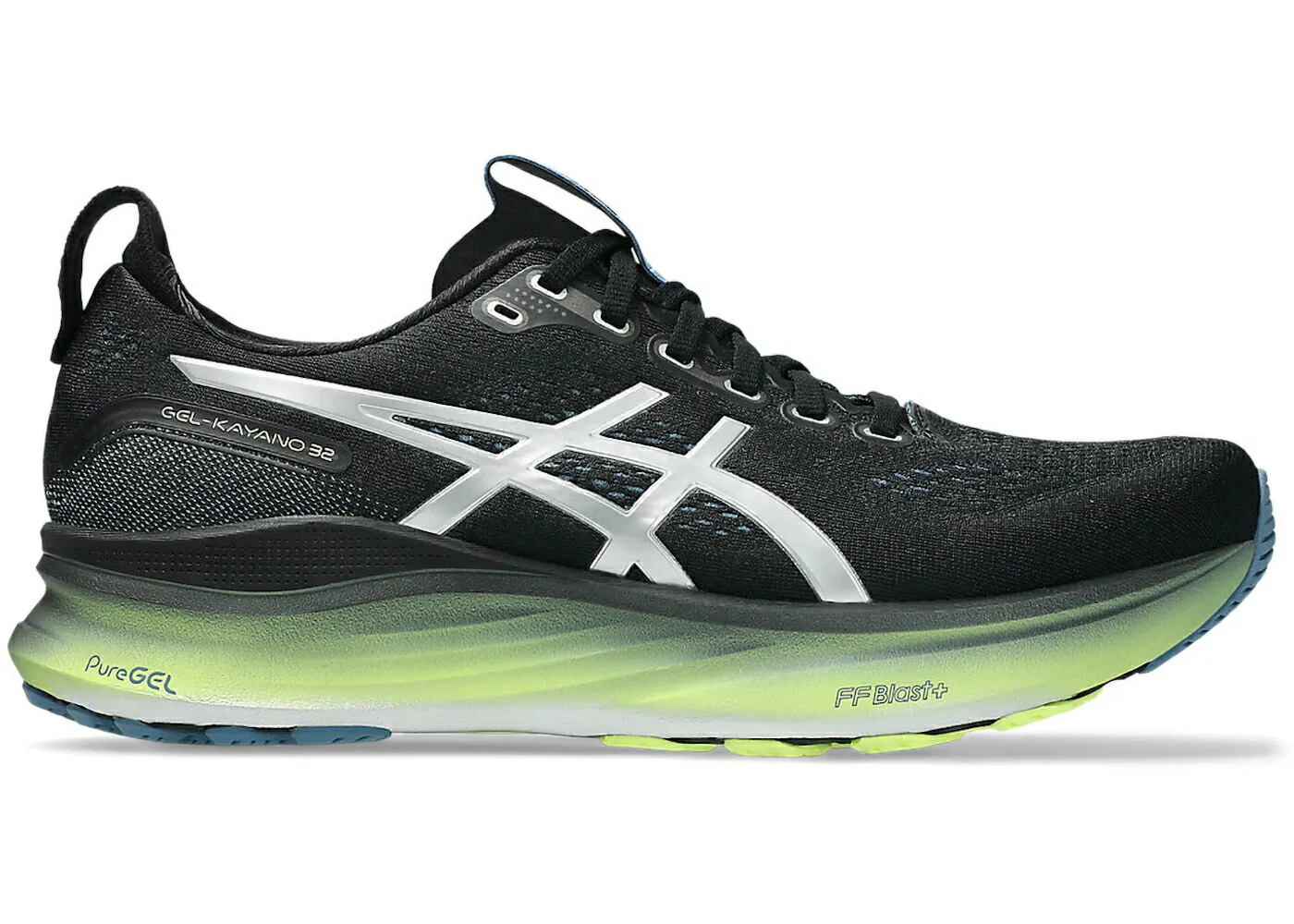 アシックス 黒色 ブラック ライム スニーカー メンズ ASICS GEL-KAYANO 32 LUXE BLACK LIME / LUXE BLACK