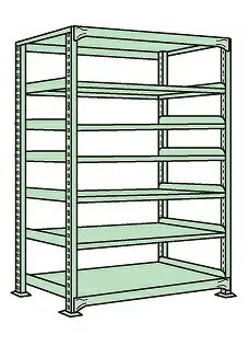 【送料都度見積 】軽中量棚ＮＤ型（１５０ｋｇ／段・単体・Ｈ２４００ｍｍ・７段） ND-3517 173030 ※法人向け 個人宅配送不可