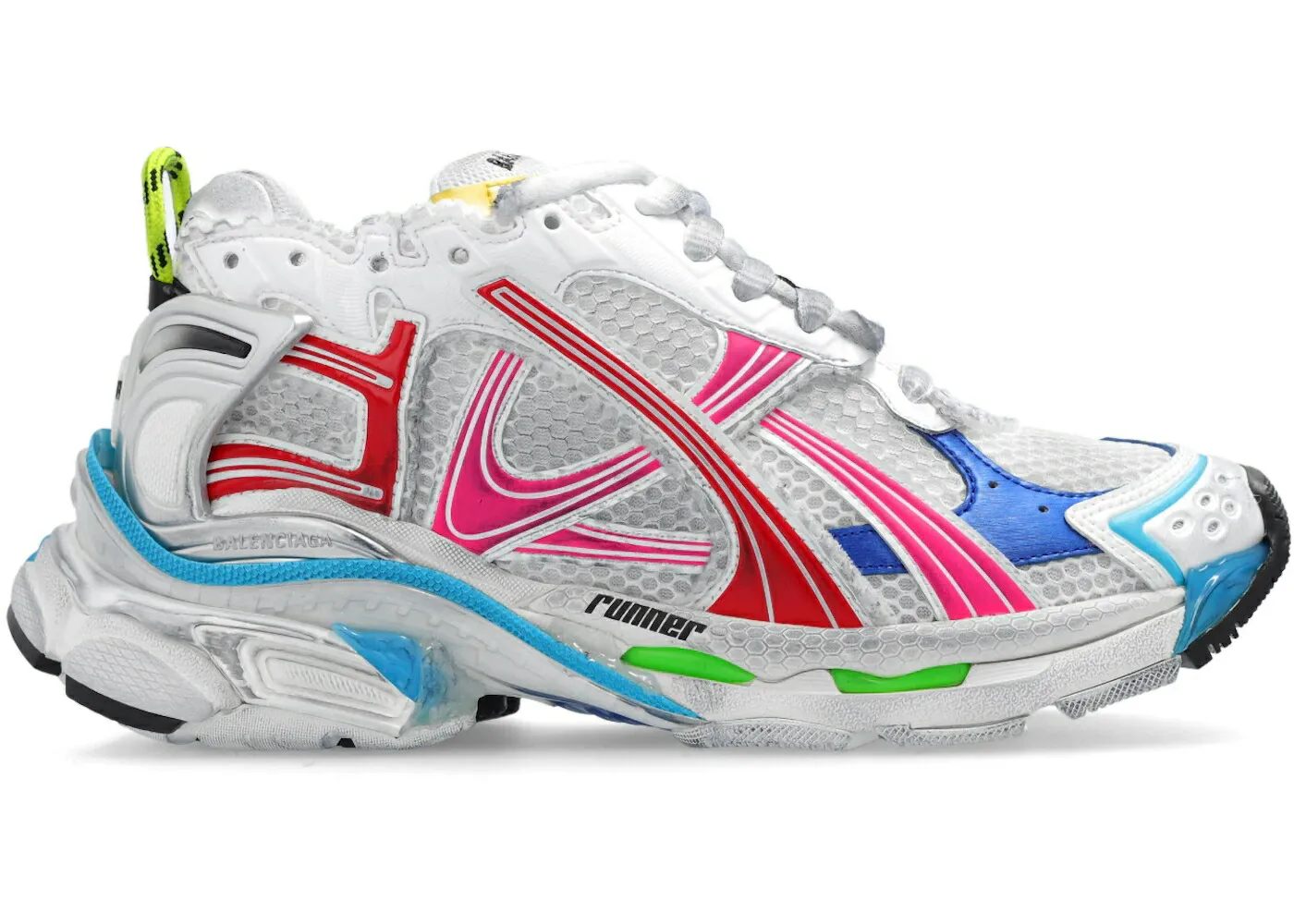 バレンシアガ 白色 ホワイト WOMEN スニーカー レディース BALENCIAGA RUNNER WORN-OUT WHITE MULTI-COLOR (WOMEN) / WHITE MULTI COLOR