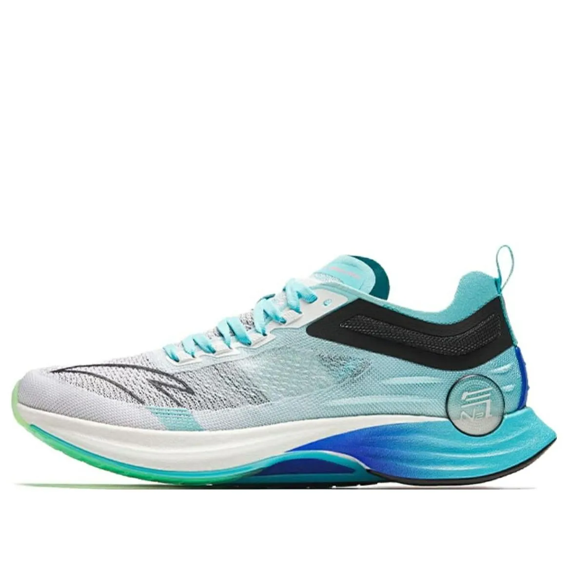 シリーズ 青色 ブルー 黒色 ブラック 白色 ホワイト 緑 グリーン BLUE スニーカー メンズ ANTA RUNNING SERIES SNEAKERS NITROGEN 112345595-1 / BLUE BLACK WHITE GREEN