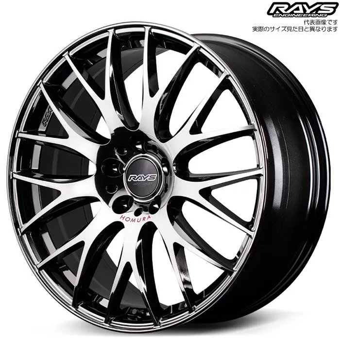 レイズ 2x9Plus JET BLACK EDITION 4 (Y8J) 4本 18×7.5J+46 5H 114.3 φ73.1 RAYS HOMURA ブラッククロームコーティング/RAP