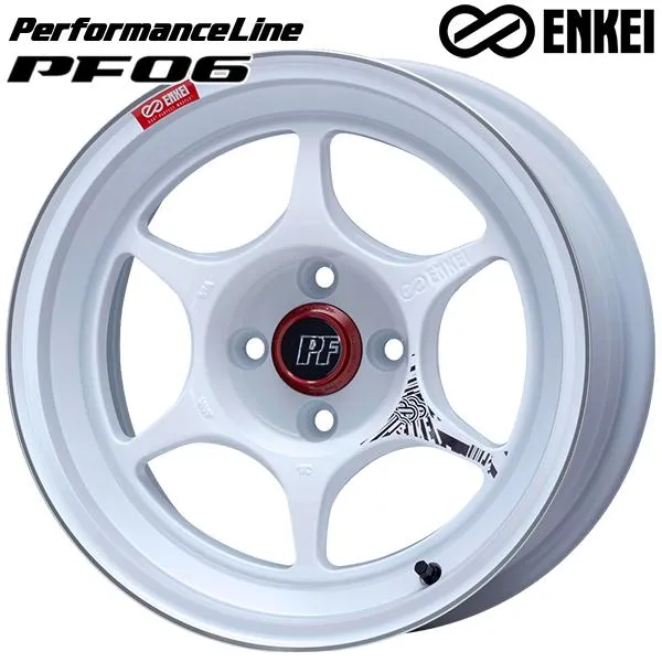 ENKEI エンケイ パフォーマンスライン PF06 17インチ 7.5J 4H100 +38 マシニングホワイト アルミホイール単品 1本 4本以上送料無料