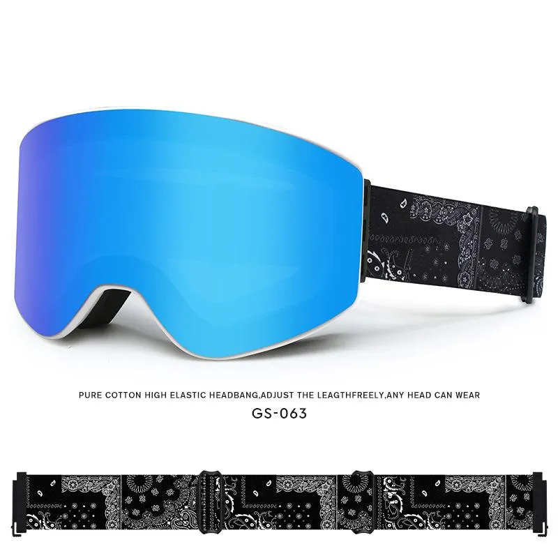 ゴーグル 男女兼用 防曇 柱面 ダブルレンズ スキー スノーボード 登山 UVカット 紫外線対策 アウトドア スポーツ