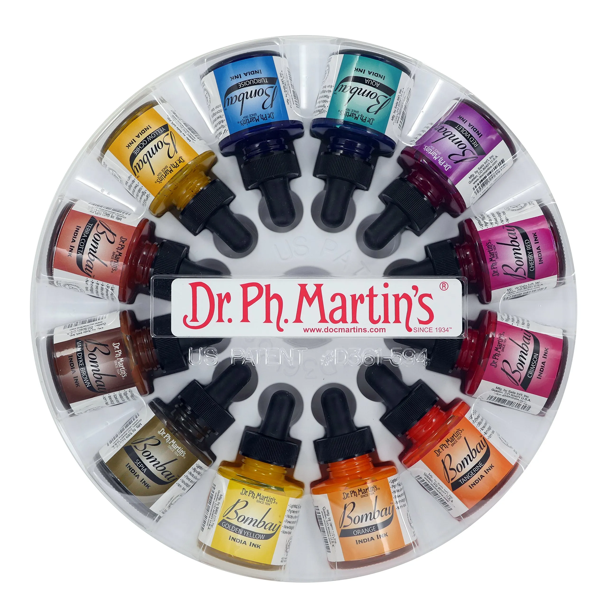 【中古】【非常に良い】Dr.ph.Martins ボンベイ インディアインク 1.0oz セット2 70005002