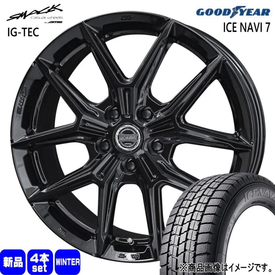 30系アルファード/T31エクストレイル グッドイヤー 225/60R17 99Q ICE NAVI 7 冬用 スタッドレスタイヤ SMACK IG-TEC