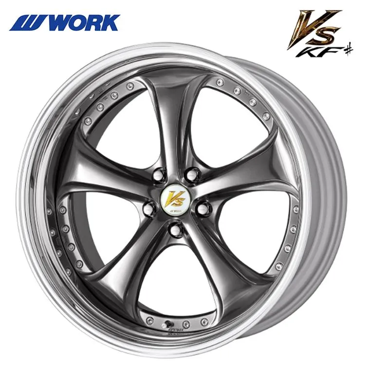 19インチ 5H114.3 8J 8J+28 5穴 ホイール 【4本セット 新品】  VS KF# STEP RIM STANDARD Adisk 3ピース 送料無料 ワーク