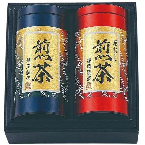 〔6セット〕 宇治園 静岡製茶 銘茶セット 〔煎茶・深むし煎茶/各120g〕 FUJI-030155853X6