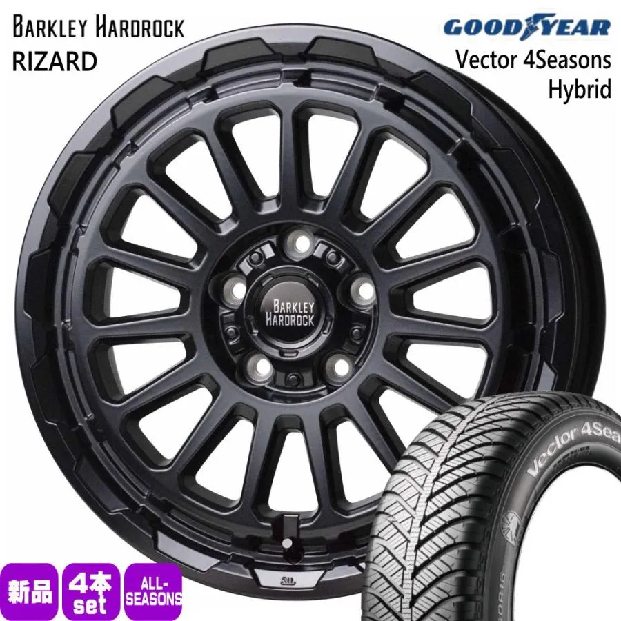205/65R16 95H グッドイヤー Vector 4Seasons Hybrid 夏冬兼用 オールシーズンタイヤ BARKLEY HARDLOCK RIZARD トヨタ ヤリスクロス