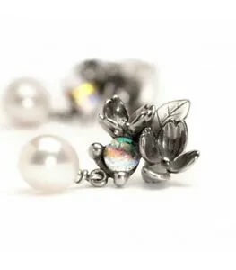 【送料無料】ジュエリー・アクセサリー トロルビーズシルバーイヤリングオリジナルtrollbeads orecchini in argento fiori e perle tagea00001 originale