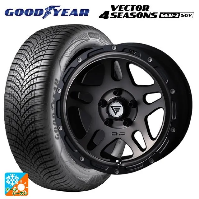 送料無料 オールシーズンタイヤホイールセット 225/65R17 106V XL グッドイヤー ベクター4シーズンズ ジェン3 SUV エクシズルライ