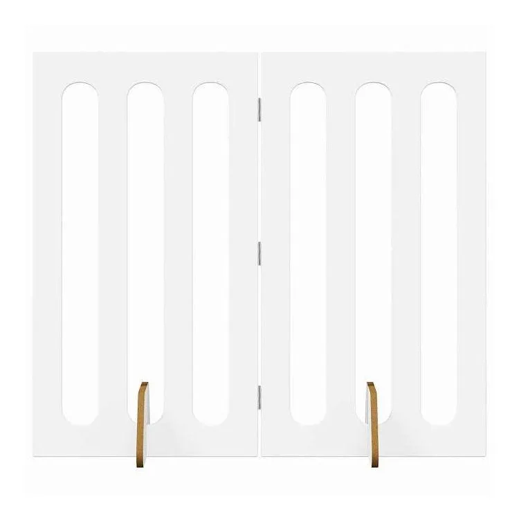 vidaXL 折りたたみペットフェンス 2 pcs ホワイト 100.5 x 38 x 90 cm 合板 動物 ペット用品 ペット用品 犬用品 犬小屋・ドッグラン 代引不可