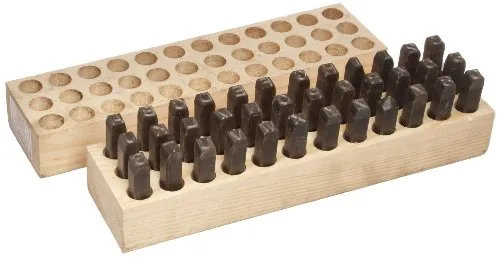 【中古】【未使用・未開封品】Young Bros 08361 36 Piece Machine Made Stamp Combination Letter and Figure Set, Steel, 3/8 Character Size by Young Bros.