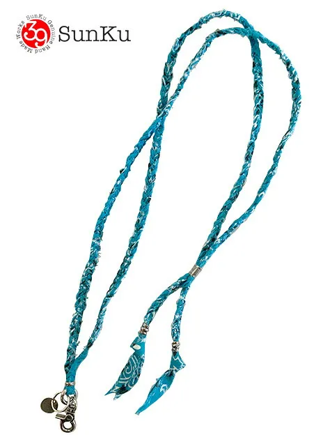 Sunku サンク BANDANA MULTI SHOULDER STRAP バンダナ マルチ ショルダー ストラップ  TURQUOISE ターコイズ ネックストラップ スマホショルダー