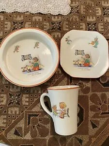 【送料無料】キッチン用品・食器・調理器具・陶器 ヴィンテージシェリーナーサリウェアカップ、プレート、ボウル子供セットリトルジャックホーナーVintage Shelley Nursery Ware Cup, Plate, bowl  Children Set Little Jack Hor