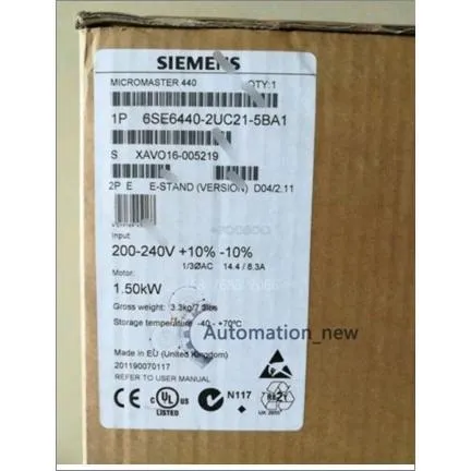 1PCS新しい周波数コンバーター6SE6440-2UC21-5BA1