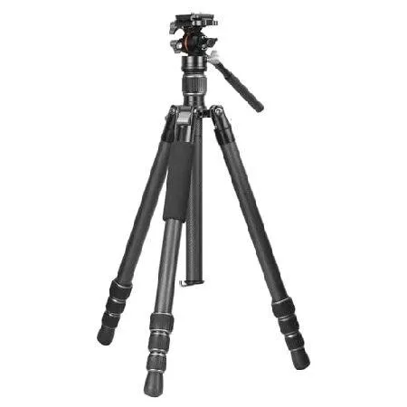 【並行輸入品】 Vanguard Vesta GO 264CV12 カーボンファイバートラベル三脚 超コンパクトVEO PV-12カウンターバランシングスプリングアシストビデオヘッド付き