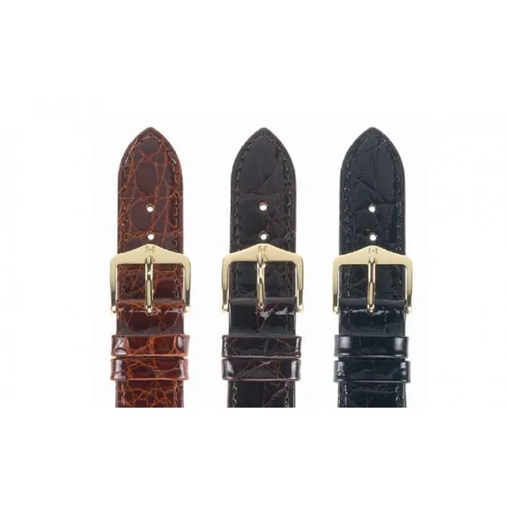 ヒルシュ HIRSCH GENUINE CROCO 南米 クロコダイル 裏素材は オイスターグラブスーパーソフト (カーフ) 12mm/13mm/14mm/15mm/16mm/17mm/18mm/20mm