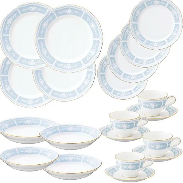 お買い得16点セット ノリタケ レースウッドゴールド  (1507L/26F20B) / おしゃれ 食器 ブランド