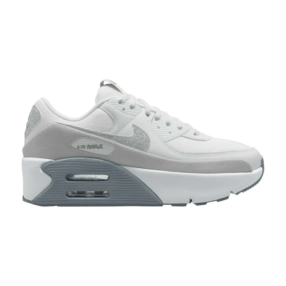 ナイキ マックス 白色 ホワイト エアマックス GLITTER SWOOSH スニーカー レディース NIKE WMNS AIR MAX 90 LV8 / WHITE WHITE PHOTON DUST MULTI