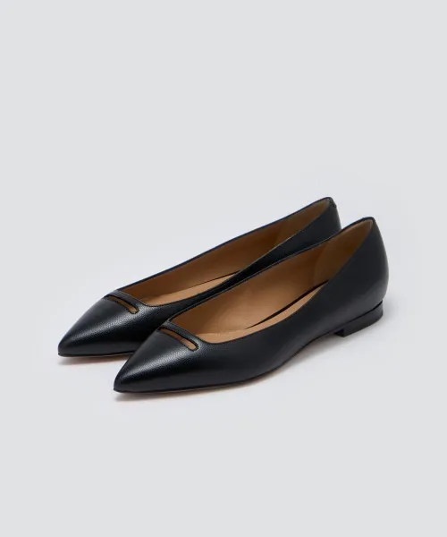 パンプス 入学式 ANDREA アネッリ キャビア パンプス 1.0cm BLACK