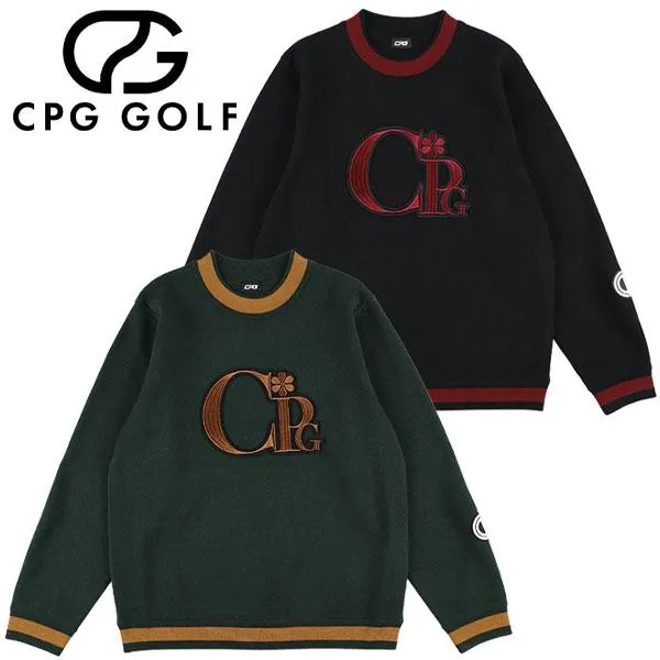 【期間限定】 CPG GOLF フラワーロゴラインセーター メンズ ゴルフウェア 2309-23223