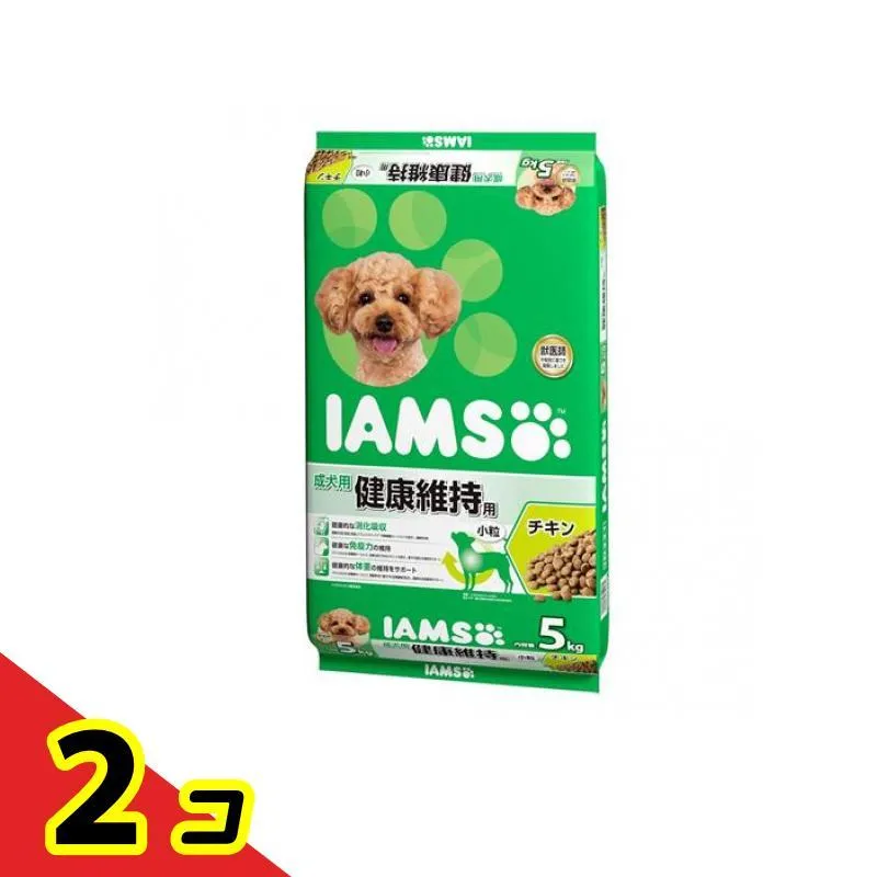 アイムス(IAMS) ドッグフード 成犬用 健康維持用 チキン 小粒 5kg  2個セット