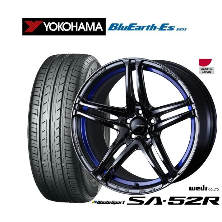 サマータイヤ ホイール4本セット ウェッズ ウェッズスポーツ SA-52R ヨコハマ BluEarth-ES ブルーアースイーエス ES32 215/40R18