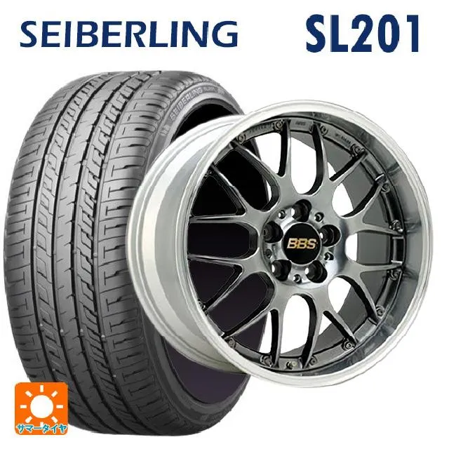 送料無料 サマータイヤホイールセット 225/45R17 91W セイバーリング セイバーリング SL201(ブリヂストン工場生産） BBS RS-G