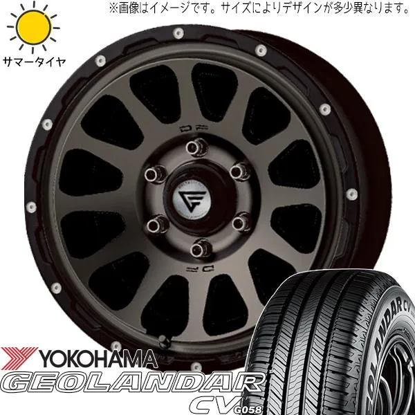 デリカ 225/70R16 ホイールセット | ヨコハマ ジオランダー G058 \u0026 デルタフォース オーバル 16インチ 5穴114.3