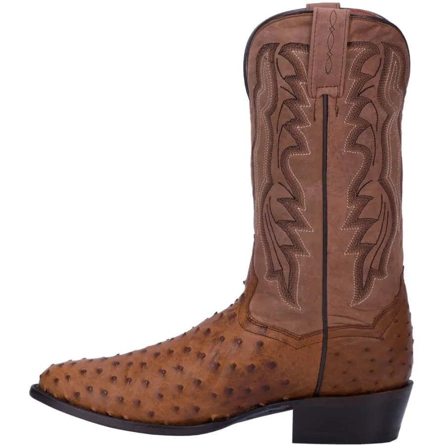 【並行輸入品】Dan Post Boots メンズ テンペオーストリッチ ラウンドトゥ ウエスタンカウボーイブーツ   ブラウン US サイズ: