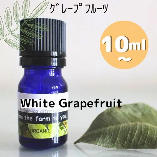 ホワイトグレープフルーツ精油♪10ml, 30ml, 100ml♪♪100％ピュア エッセンシャルオイル♪ ダイエット！体内脂肪燃焼♪むくみ♪柑橘系の爽やかな香り♪デオドラント♪アロマオイル♪【送料無料】