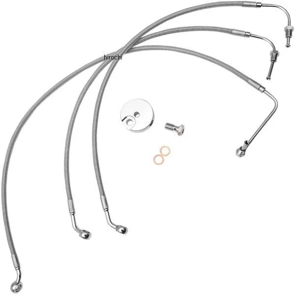【USA在庫あり】 1741-3921 LAチョッパーズ LA Choppers ブレーキホース ステンレス 08年-13年 FLH 18-20インチ用 HD店