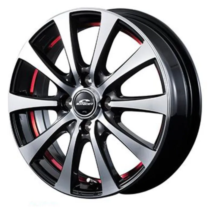 業販品 TOYO OBSERVE GIZ3 165/65R15 81Q SCHNEIDER RX-01 ブラックポリッシュ/レッド 15インチ 4.5J+45 4H-100 冬用 4本