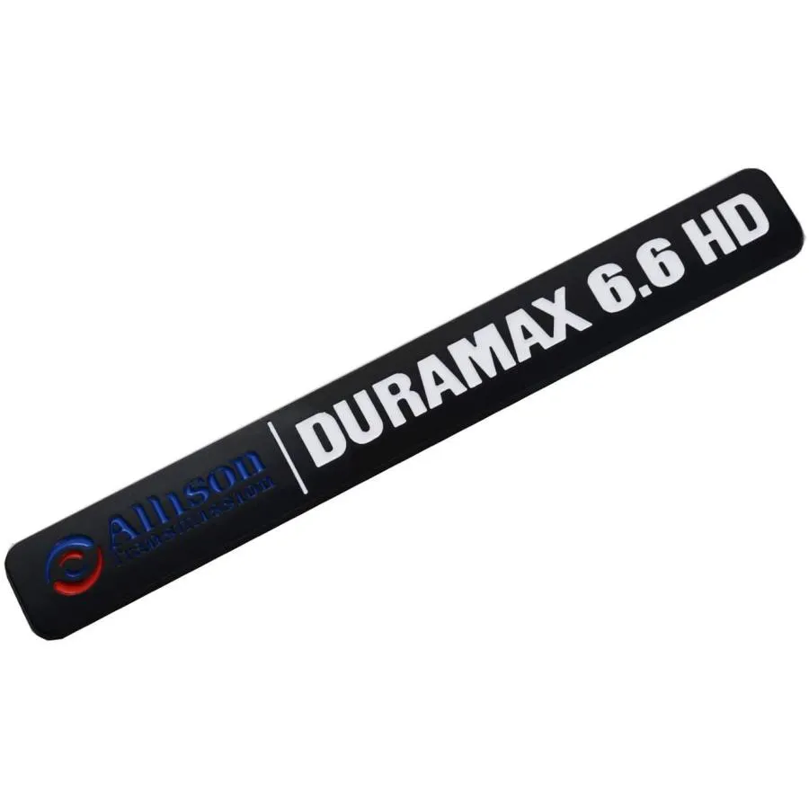 【並行輸入品】Allison トランスミッション Duramax 6.6 HD バッジ 粘着エンブレム 2500 3500 HD Silvera