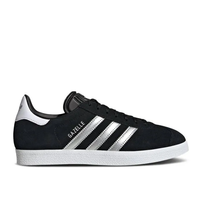 アディダス Adidas 【 Wmns Gazelle Black Silver Metallic Women Core Black/Silver Metallic/Cloud White 】 ガゼル Silver 銀色・シルバー レディース コア 黒色 ブラック Silver 銀色・シルバー 白色 ホワイト