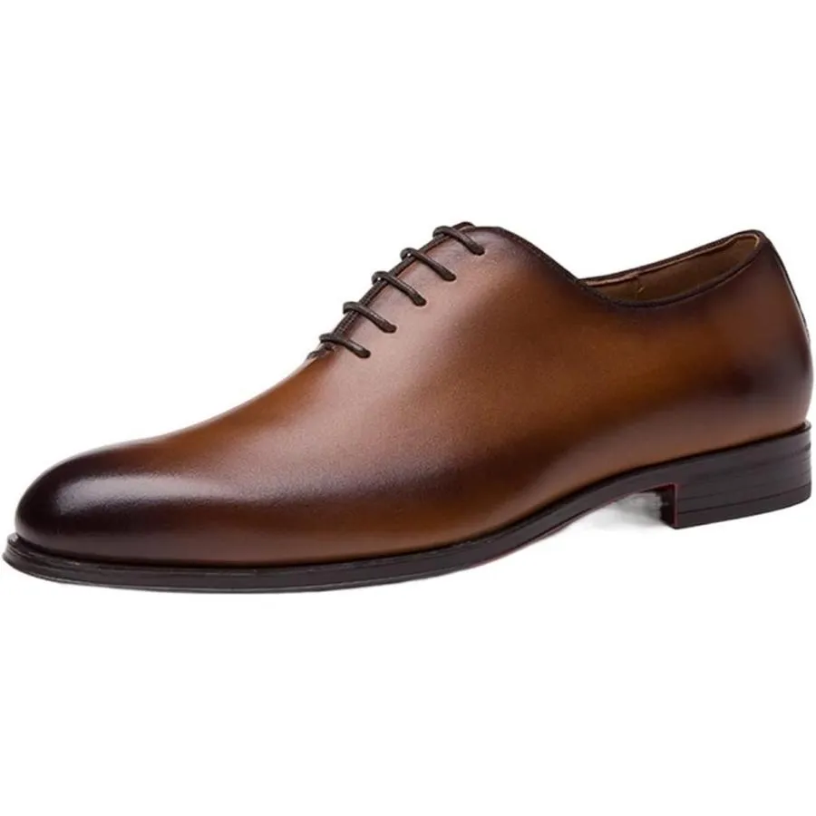 【並行輸入品】SHYijia Men Oxford Shoes 2022 New Full Grain Cow Genuine Leather Dre