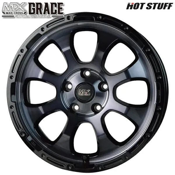 オールシーズンタイヤ ホイールセット 215/50R17インチ 5H114 ホットスタッフ マッドクロス グレイス BKC/BK コンチネンタル DWS06+