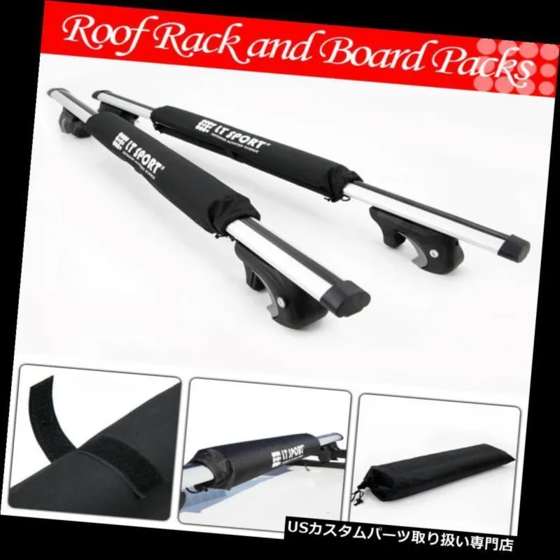 USカーゴ、ルーフ キャリア ホンダレールタワー屋上ラックアルミ54 \"クロスバー荷物キャリア+パッドに合う  Fit Honda Rail Towe