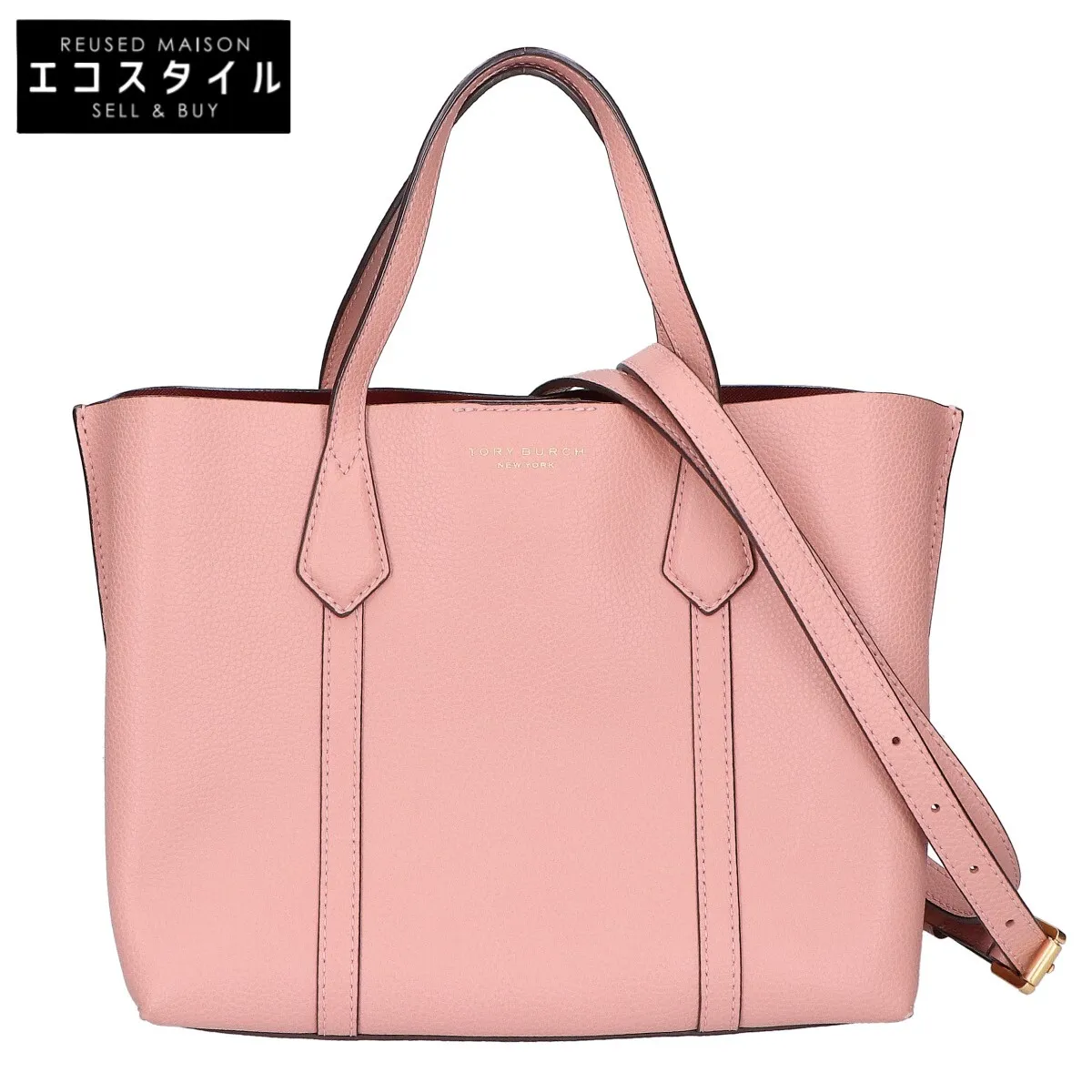 Tory Burch トリーバーチ 【美品】スモール トリプルコンパートメント 2WAYショルダー ハンドバッグ ピンク レディース 【中古】