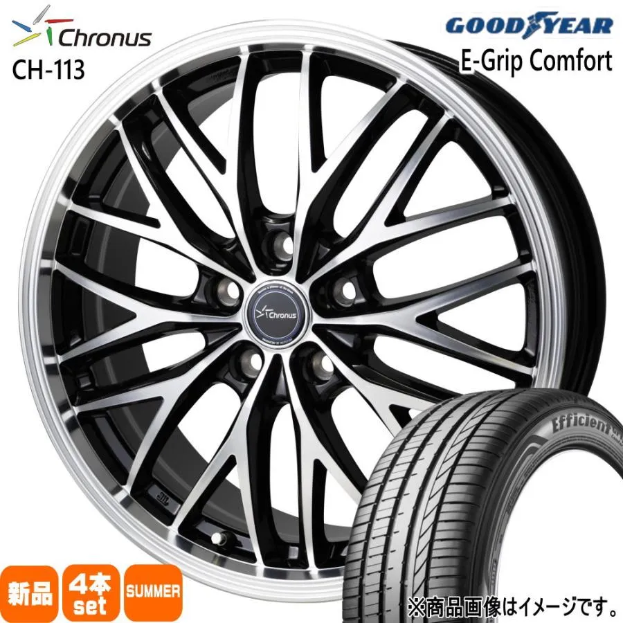 225/35R19 88W XL グッドイヤー EfficientGrip Comfort 夏用 サマータイヤ Chronus CH-113 SAI プリウスα  19インチ
