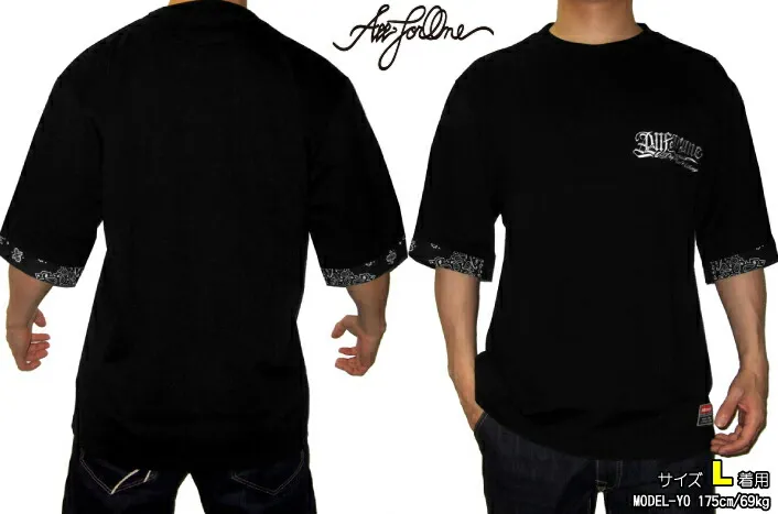 AFO PAISLEY BANDANA T shirts 黒【完全受注生産】ホワイト 半袖 バンダナ柄 Ｔシャツ ティーシャツ BIG SIZE ビッグサイズ 大きいサイズ