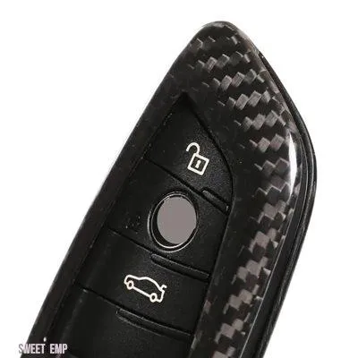 互換品 BMW 3 5シリーズ X1 X2 X3 X4 X5 X6 G20 G30 G01 G02 G05 G06用 ブレードキーカバーパッケージ リアルカーボンファイバーキーシェル カーアクセサ