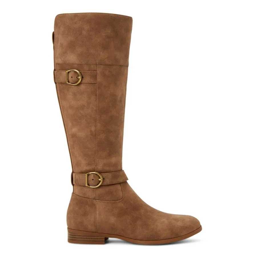 【並行輸入品】Style & Co. Womens Kezlin Faux Leather Knee High Boots Taupe 6.5