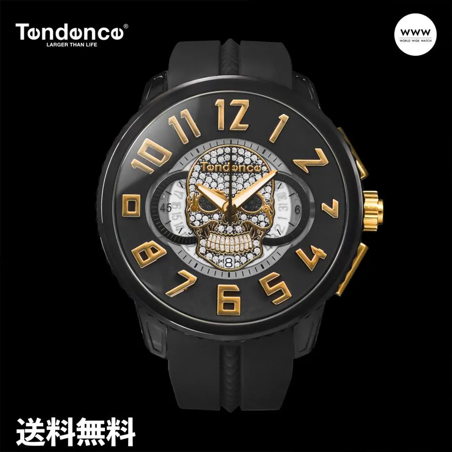 【ブランド直営店】[レビュー特典あり]テンデンス 腕時計 TENDENCEガリバー スカル 50mm TY046028 ブラック どくろ 爆買