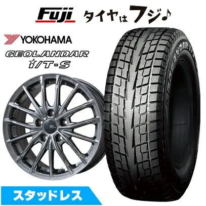 新品国産車用 5穴114.3車 スタッドレスタイヤ ホイール4本セット 215/60R17 ヨコハマ ジオランダー I/T-S G073 ブランドルライン DF-10M 17インチ