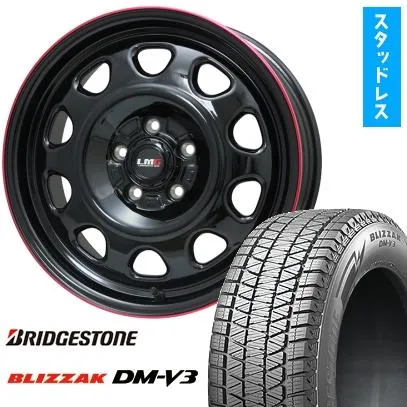 215/70R16 スタッドレスタイヤ ホイール4本セット BRIDGESTONE ブリザック DM-V3 DMV3 (5/114車用) LEHRMEISTER LMG OFF-STYLE 16インチ