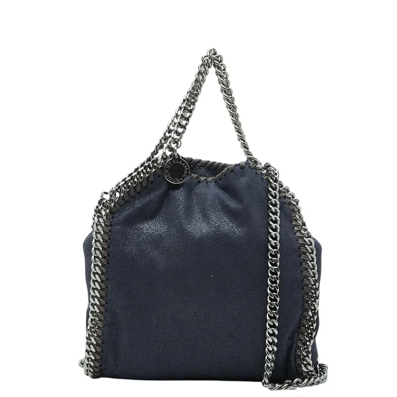 ステラマッカートニー ファラベラ チェーン ショルダーバッグ ネイビー レザー レディース Stella McCartney 【中古】