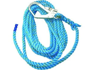 MATSUURA まつうら工業 青色ニューテトロン親綱(垂直用) 16mmΦ×10m 片側フック付 NEW-TETORON-1610BLUE