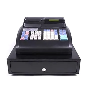 【中古】レシートプリンター付き電子キャッシュレジスター、48キーの隆起したキーパッド、スーパーマーケットおよび小売店向けの6つのデジタルLEDキャッ